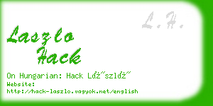 laszlo hack business card